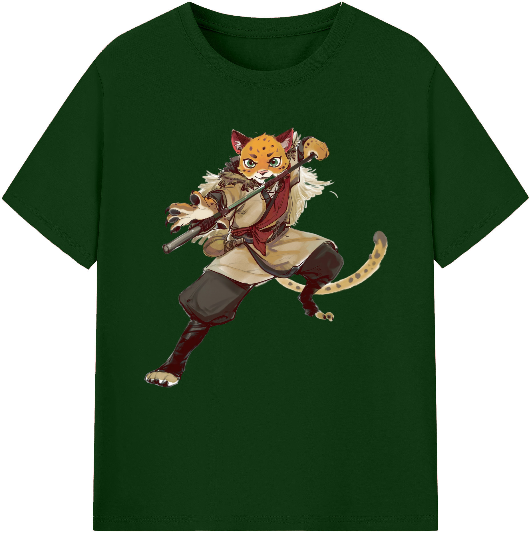 （画像用） Ne Zha 2 ナタ 魔童の大暴れ 綿100％半袖Tシャツ（フロントプリント）